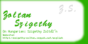 zoltan szigethy business card